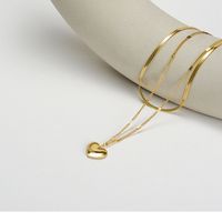 Fashion Heart Shape Titanium Steel Necklace 1 Piece main image 4