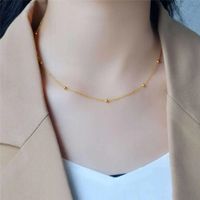 Simple Style Solid Color Titanium Steel Necklace 1 Piece main image 2