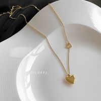 Mode Herzform Titan Stahl Halskette Mit Anhänger 1 Stück sku image 1