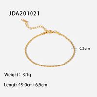 1 Piece Simple Style Geometric Titanium Steel Plating Women's Anklet sku image 1