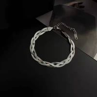 Simple Style Geometric Titanium Steel Plating Bracelets 1 Piece sku image 1