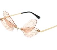 Fashion Wings Pc Special-shaped Mirror Frameless Women's Sunglasses sku image 2