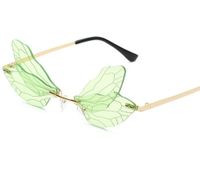 Fashion Wings Pc Special-shaped Mirror Frameless Women's Sunglasses sku image 4