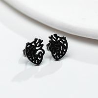 1 Pair Simple Style Geometric Letter Heart Shape Stainless Steel Plating Ear Studs sku image 30