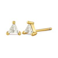 1 Pair Simple Style Star Water Droplets Inlay Sterling Silver Copper Artificial Diamond Ear Studs sku image 3