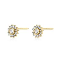 1 Pair Simple Style Star Water Droplets Inlay Sterling Silver Copper Artificial Diamond Ear Studs main image 4