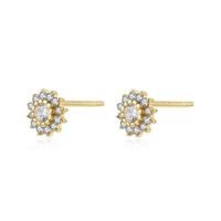 1 Pair Simple Style Star Water Droplets Inlay Sterling Silver Copper Artificial Diamond Ear Studs sku image 4