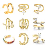 Fashion Geometric Copper Plating Zircon Ear Clips 1 Piece main image 6