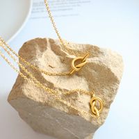 Simple Style Knot Titanium Steel Plating 18k Gold Plated Necklace main image 1