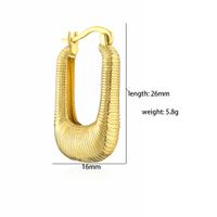 1 Paar Einfacher Stil Einfarbig Überzug Kupfer Vergoldet Ohrringe main image 3