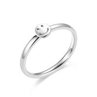 Simple Style Smiley Face Titanium Steel Polishing Rings 1 Piece main image 2