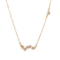 Fashion Cross Heart Shape Crown Copper Plating Artificial Rhinestones Zircon Necklace main image 4