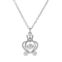 Fashion Cross Heart Shape Crown Copper Plating Artificial Rhinestones Zircon Necklace sku image 21