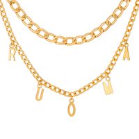 Fashion Cross Heart Shape Crown Copper Plating Artificial Rhinestones Zircon Necklace sku image 27