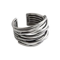 Retro Geometric Sterling Silver Plating Open Ring 1 Piece main image 5