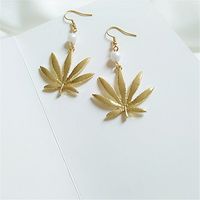 1 Pair Fashion Leaf Alloy Plating Women's Drop Earrings main image 1