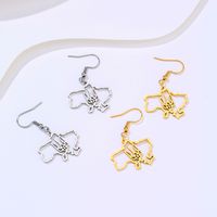Fashion Geometric Letter Stainless Steel Plating Drop Earrings 1 Piece main image 5