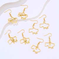 Fashion Geometric Letter Stainless Steel Plating Drop Earrings 1 Piece main image 6