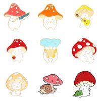 Cartoon Style Mushroom Alloy Enamel Unisex Brooches main image 6