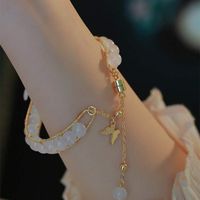 1 Stück Mode Mond Schmetterling Metall Perlen Überzug Frau Armbänder sku image 1