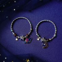 1 Pair Fashion Star Moon Alloy Handmade Unisex Bracelets sku image 2