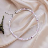 Koreanische Art Herzform Künstliche Perle Perlen Frau Halskette main image 2