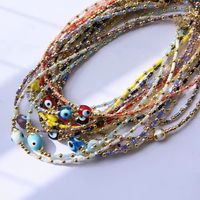 Fashion Devil's Eye Copper 18k Gold Plated Necklace In Bulk main image 4
