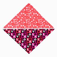 New Valentine's Day Pet's Saliva Towel Dog Cat Decorative Triangular Scarf main image 4