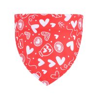 New Valentine's Day Pet's Saliva Towel Dog Cat Decorative Triangular Scarf sku image 1