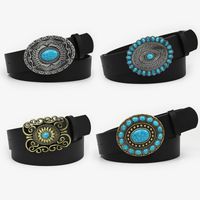 Fashion Geometric Pu Leather Alloy Handmade Women's Leather Belts 1 Piece main image 2