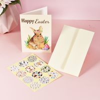 Easter Vintage Style Rabbit Letter Paper Festival Card 1 Set main image 5