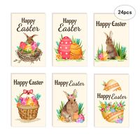 Easter Vintage Style Rabbit Letter Paper Festival Card 1 Set main image 4