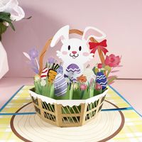 Easter Cute Rabbit Paper Festival Card 1 Piece main image 5