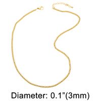Hip-hop Round Copper 18k Gold Plated Necklace In Bulk main image 5