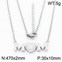Stainless Steel 18K Gold Plated Plating Letter Necklace sku image 2