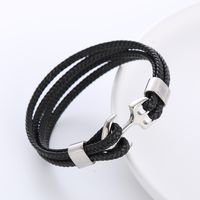 Casual Anchor Stainless Steel Plating Braid 18k Gold Plated Bracelets sku image 1