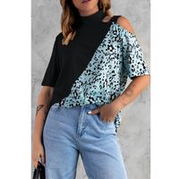 Women's T-shirt Short Sleeve T-shirts Patchwork Fashion Leopard main image 4