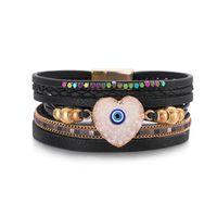 1 Piece Fashion Heart Shape Pu Leather Handmade Women's Bangle sku image 6