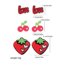 1 Pair Cute Sweet Simple Style Cherry Strawberry Alloy Fruit Women's Ear Studs main image 6