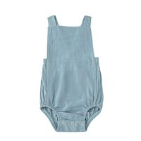 Fashion Solid Color Linen Baby Rompers main image 6