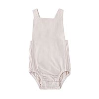 Fashion Solid Color Linen Baby Rompers sku image 7