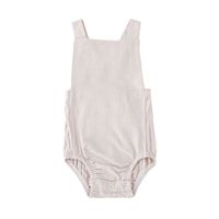Fashion Solid Color Linen Baby Rompers sku image 8