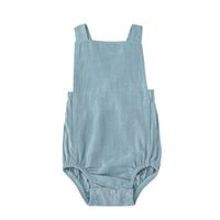 Fashion Solid Color Linen Baby Rompers sku image 17