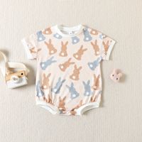 Easter Fashion Rabbit Carrot Cotton Baby Rompers sku image 9