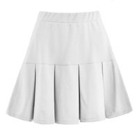 Summer Fashion Solid Color Polyester Above Knee Skirts sku image 1