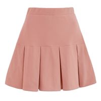 Summer Fashion Solid Color Polyester Above Knee Skirts sku image 9