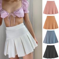 Summer Fashion Solid Color Polyester Above Knee Skirts main image 2
