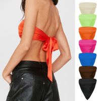Women's Bandeau Tank Tops Backless Fashion Solid Color main image 2
