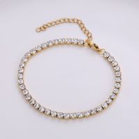 Simple Style Geometric Titanium Steel Inlay Zircon Bracelets 1 Piece sku image 12