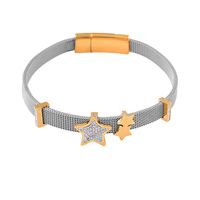 Mode Star Acier Au Titane Placage Zircon Bracelet 1 Pièce sku image 2